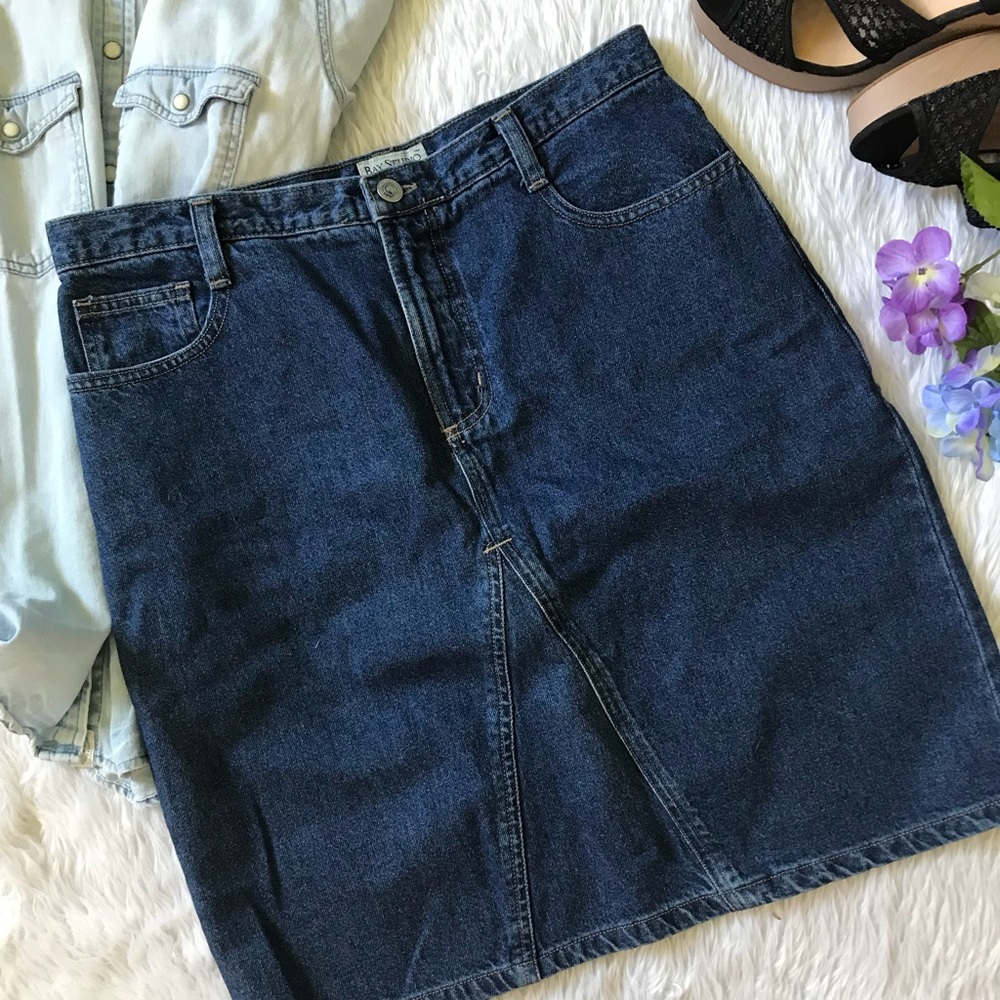 🌵 Vintage Bay Studio Khakis Blue Denim Skirt
